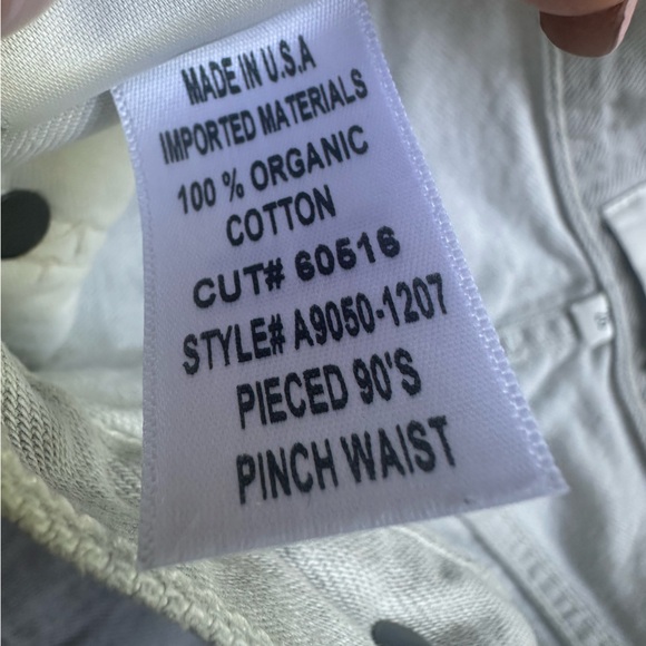 Last price Agolde 90s Gray Jean and White faux leather - Picture 5 of 6